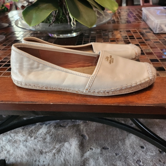 COACH Ivory Rhodelle Espadrilles Flats size 10 - Picture 3 of 7